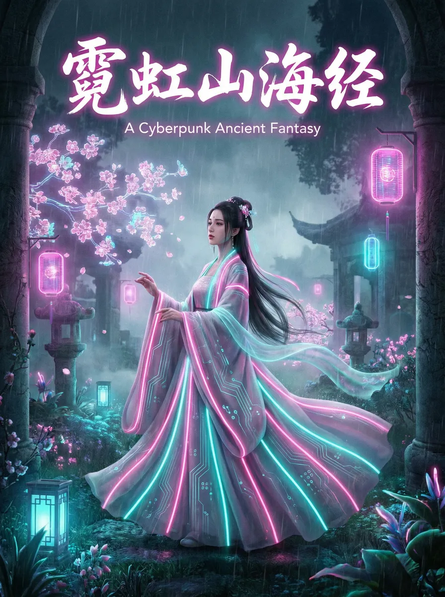坛密 古风奇缘短剧 - 霓虹山海经海报